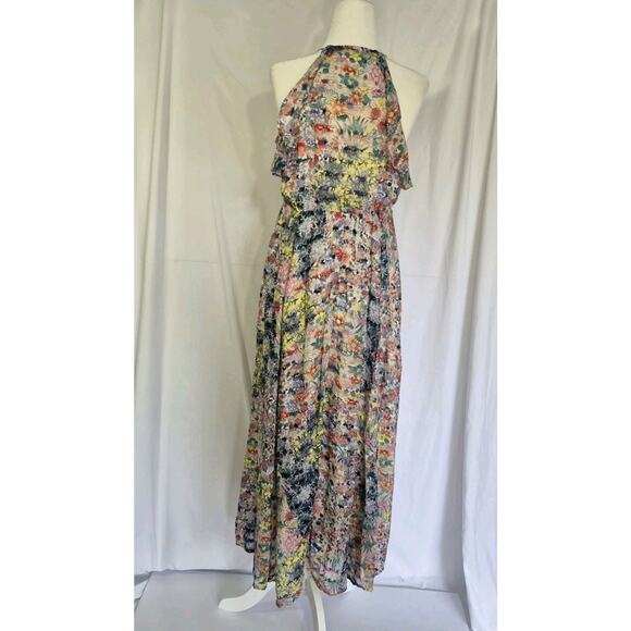 Anthropologie Meadow & Rue Allerton Floral Multicolor Maxi Dress Small - Picture 5 of 7